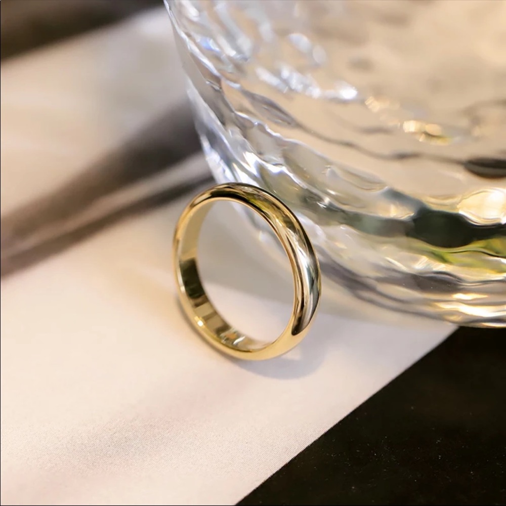NEW*18K gold eternity engagement wedding band ring - Picture 3 of 3